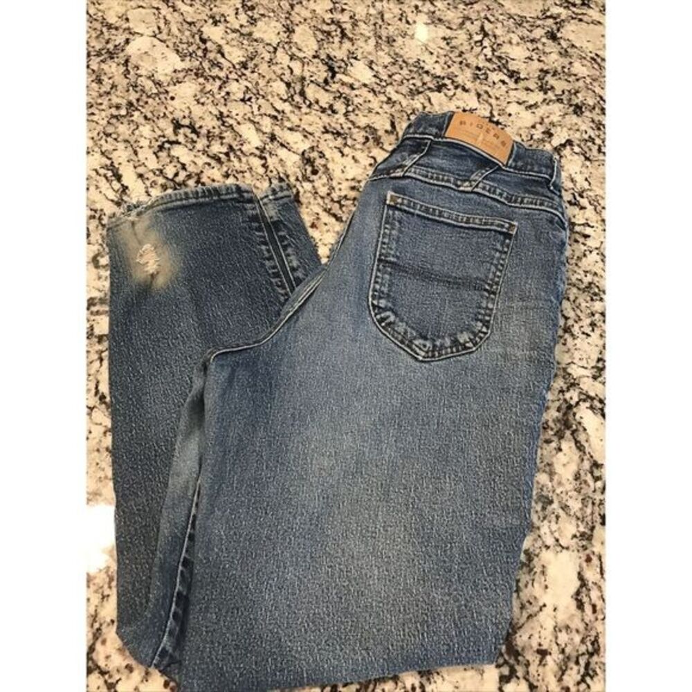 Vintage Lee Riders Mom Jeans Size 31x29 Long‎ High Waist Tapered Leg Blue Denim